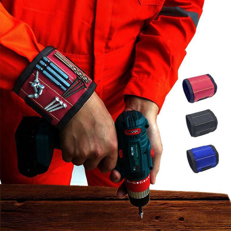1 Piece Strong Magnetic Tool Wrist Strap Extra Strong Neodymium Magnets Hold Nails Screws