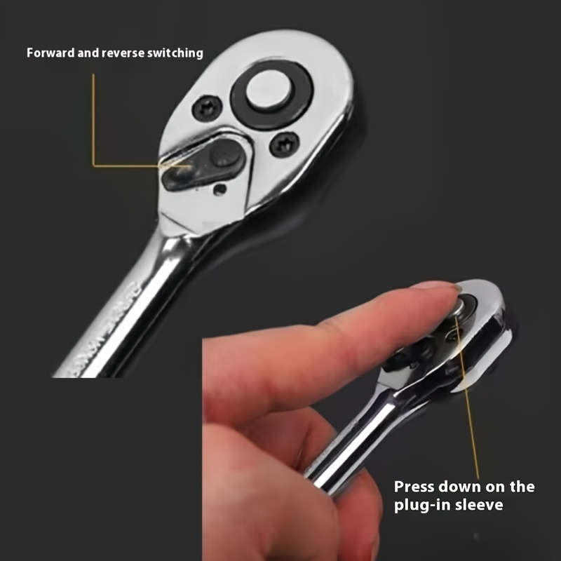 53 Piece Professional Auto Repair Tool Set - Durable Metal Auto Repair Kit With Ratchet Wrench For C