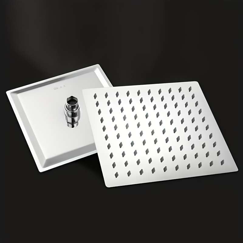 1Pc Square Stainless Steel Rain Shower Head Easy To Install No Electricity Required