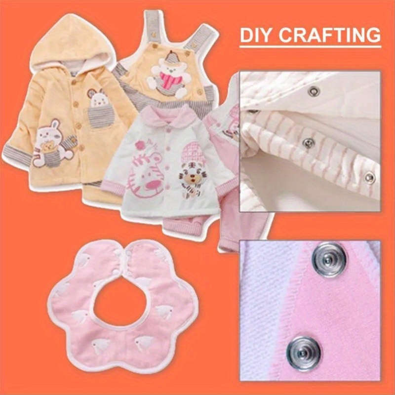 50 Sets Snap Button Kit With Manual Pressure Pliers And 50 Snap Buttons And 1 Transparent Box