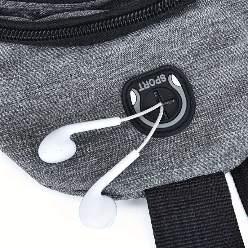 Men's Polyester Chest Bag - 1 Pack Waterproof Crossbody Bag With Multiple Pockets For Outdoor Travel