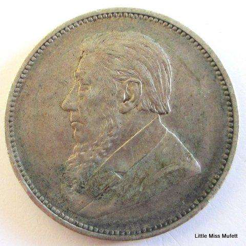 An 1897 ZAR Kruger 2 Shilling ---Silver ,925