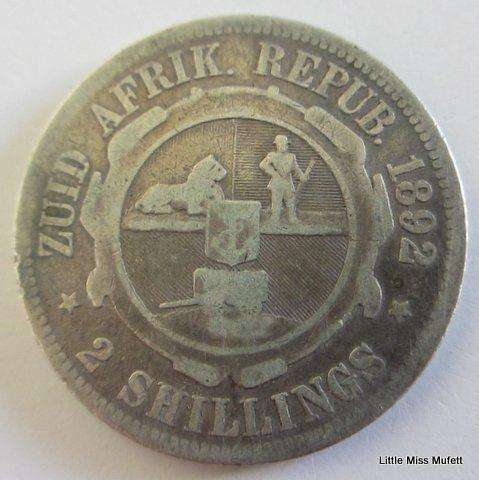 An 1892 ZAR Kruger 2 Shilling