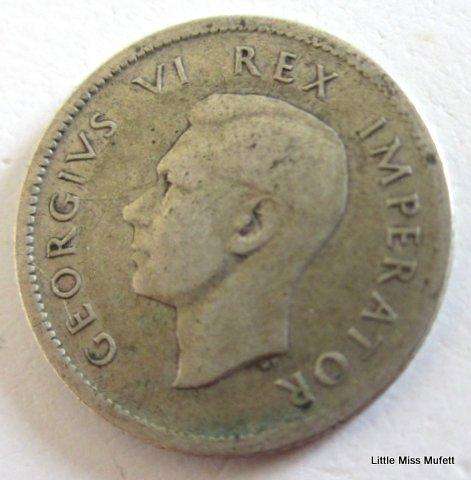A 1937 South African 6d----CompositionSilver (.800) Weight 2.8gram