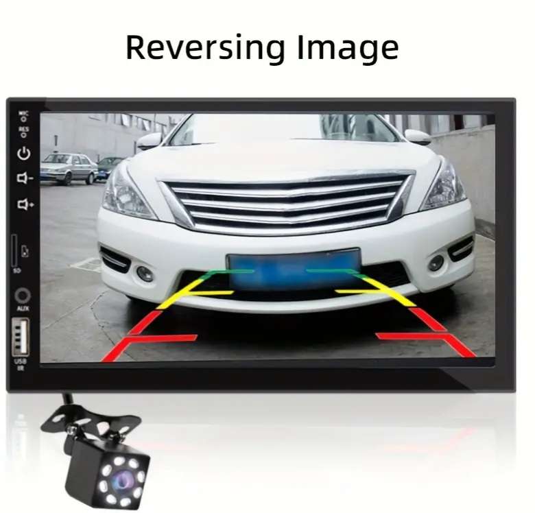 7 Inch HD Touch Screen Car Multimedia Player, Single DIN, Wired CarPlay & Android Auto