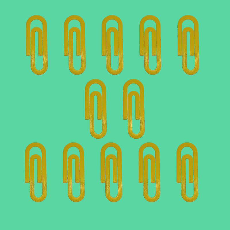 12 Large Paperclip Bookmarks