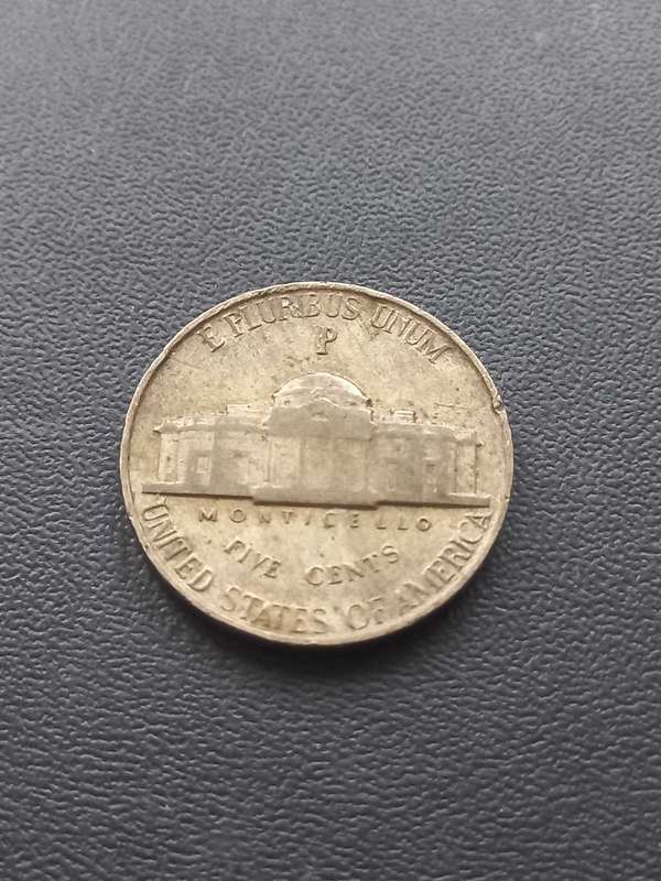1943 "Wartime" Silver nickel USA .350 silver