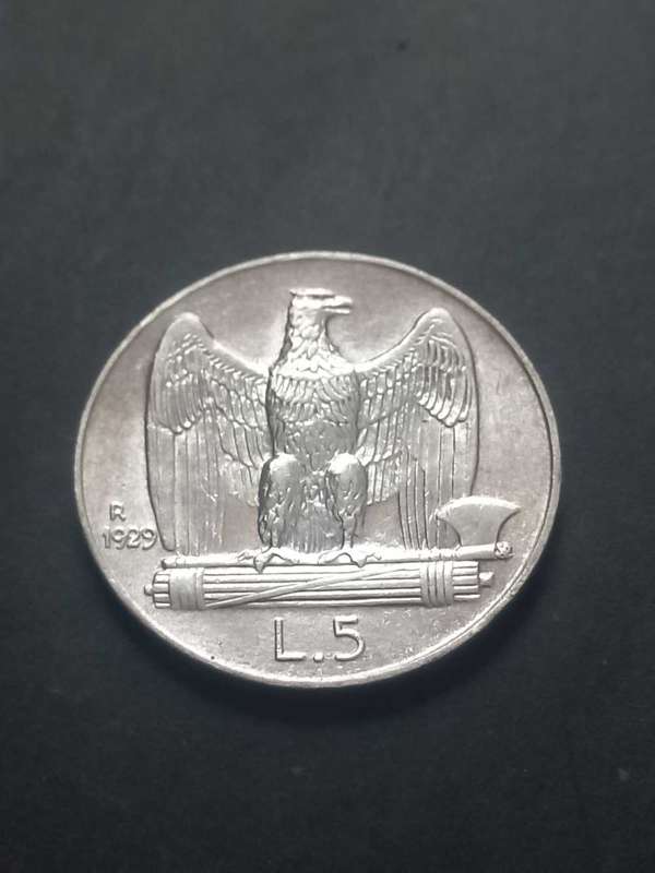 1929R Italy 5.L .833 Silver