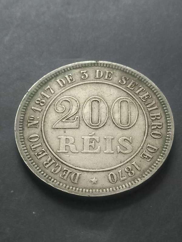 1874 Brasil 200 Reis**Rare**