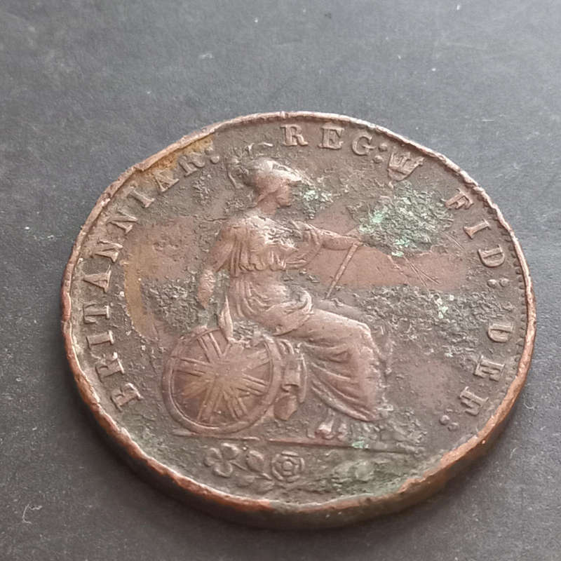 1858 Great Britain Half penny