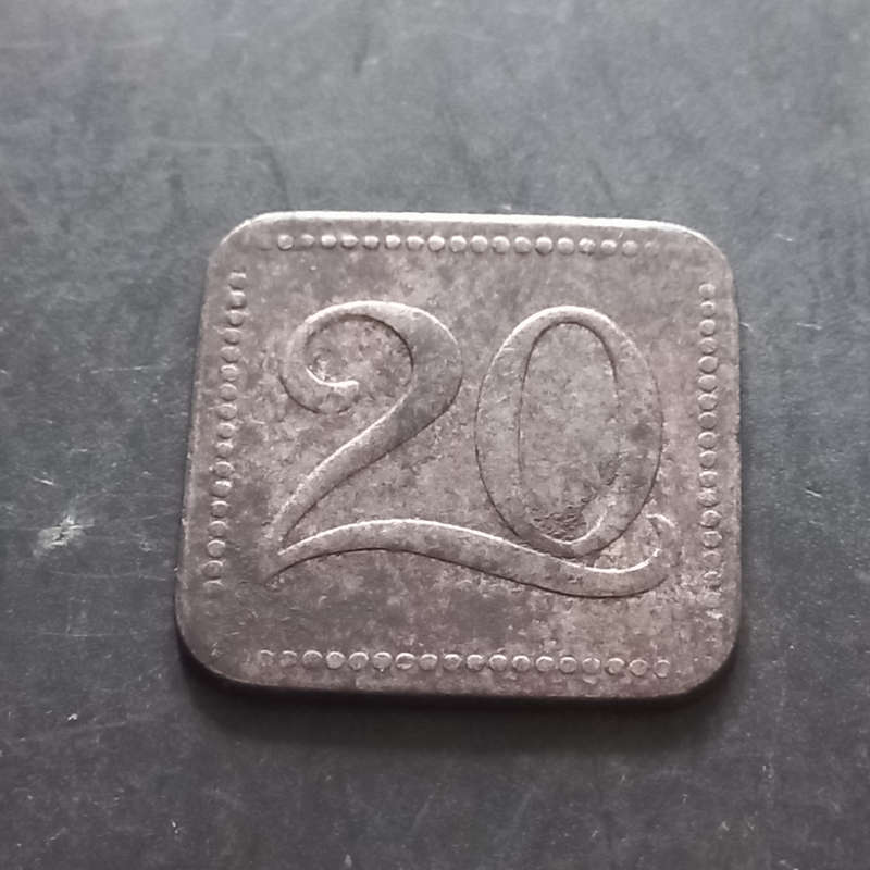 1921/2 German Notgeld 20 Pfennig Transit token