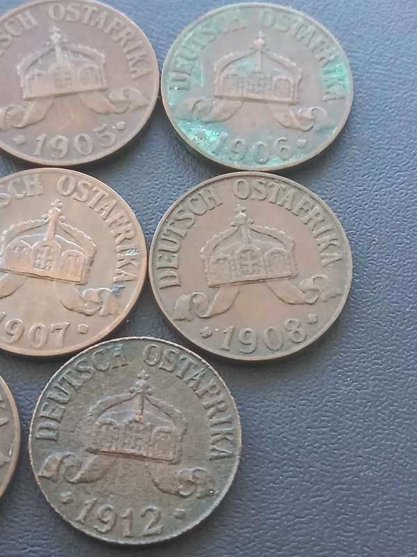 German East Aftica 1 Heller lot