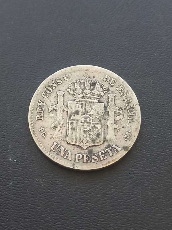 1891 Spain Silver One Peseta