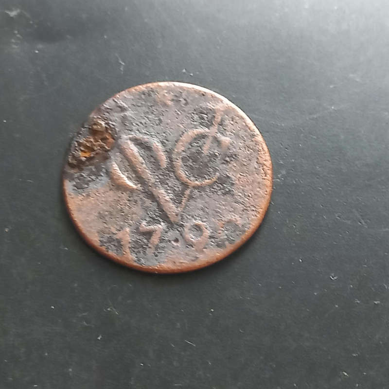 1790 VOC Duit. From unknown shipwreck