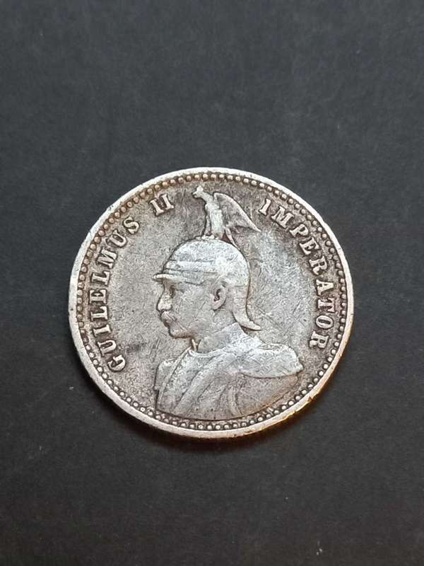 **Rare**1907j German East Africa 1/4 Rupie. Low mintage of 200 000