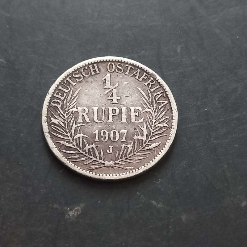1907J German East Africa Quarter Rupie