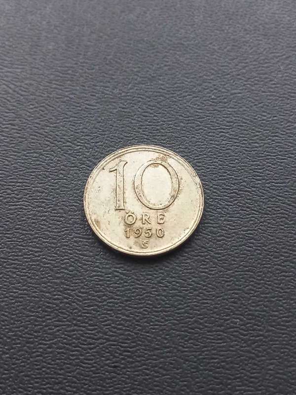 1950 Sweden 10 Ore .400 Silver