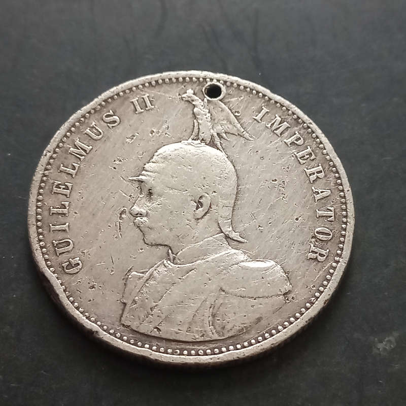 1906A German East Africa Rupie. Holed