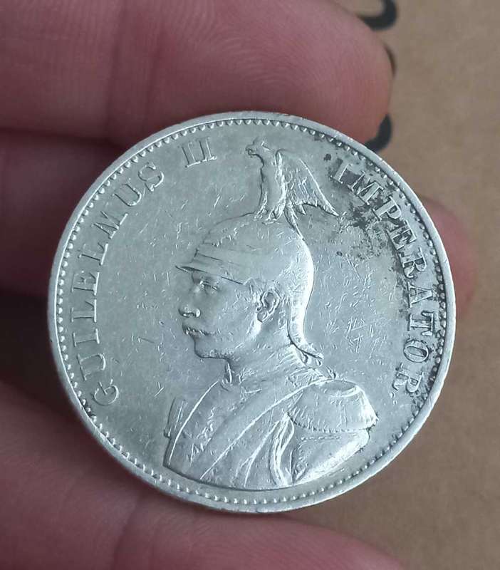 ***Very rare***1894 German East Africa 2 Rupies. Mintage only 18 000