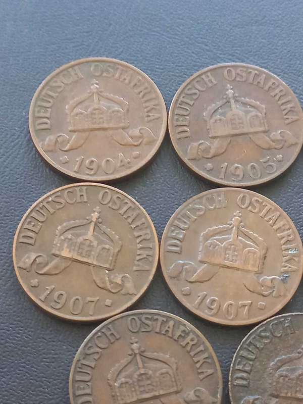German East Aftica 1 Heller lot