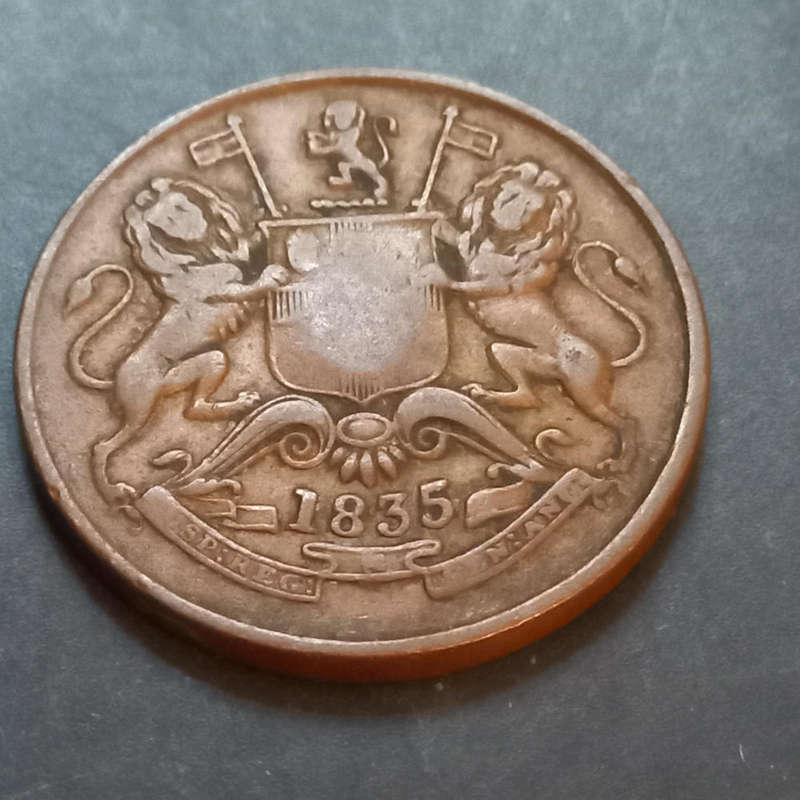 1835 India Half Anna