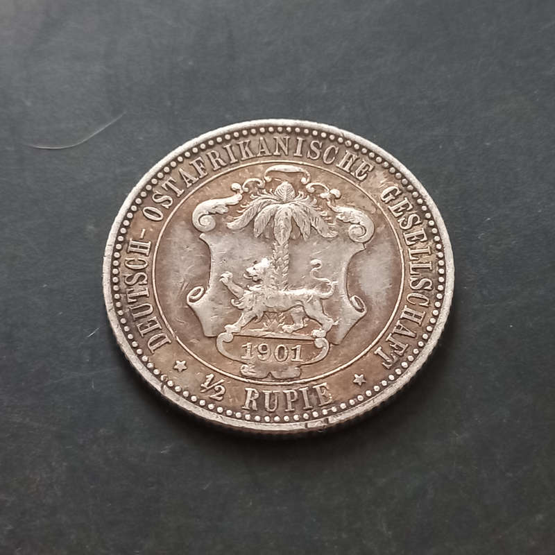 1901 German East africa Half Rupie, low mintage
