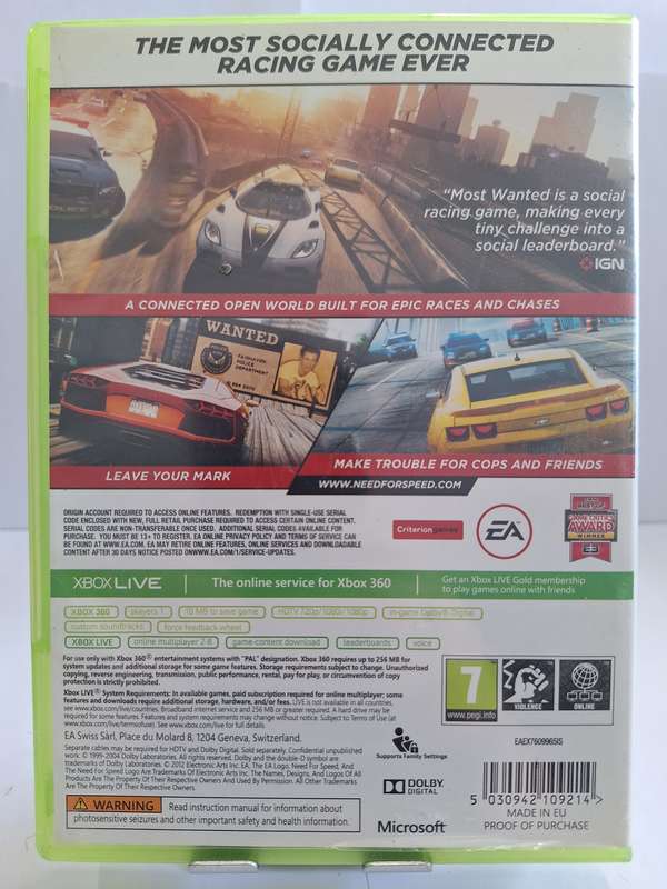 Need For Speed: Most Wanted (XBOX 360)