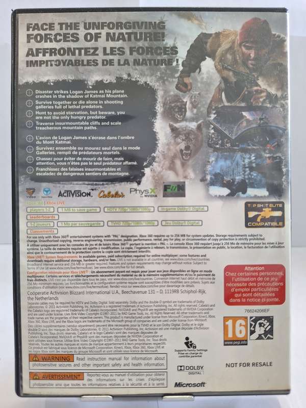 Cabela's Survival: Shadows Of Katmai (XBOX 360)