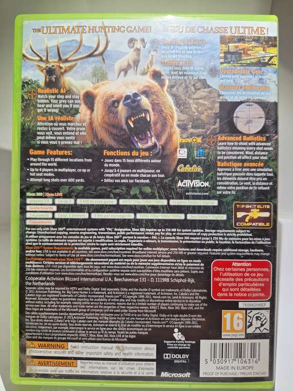 Cabela's: Big Game Hunter 2012 (XBOX 360)