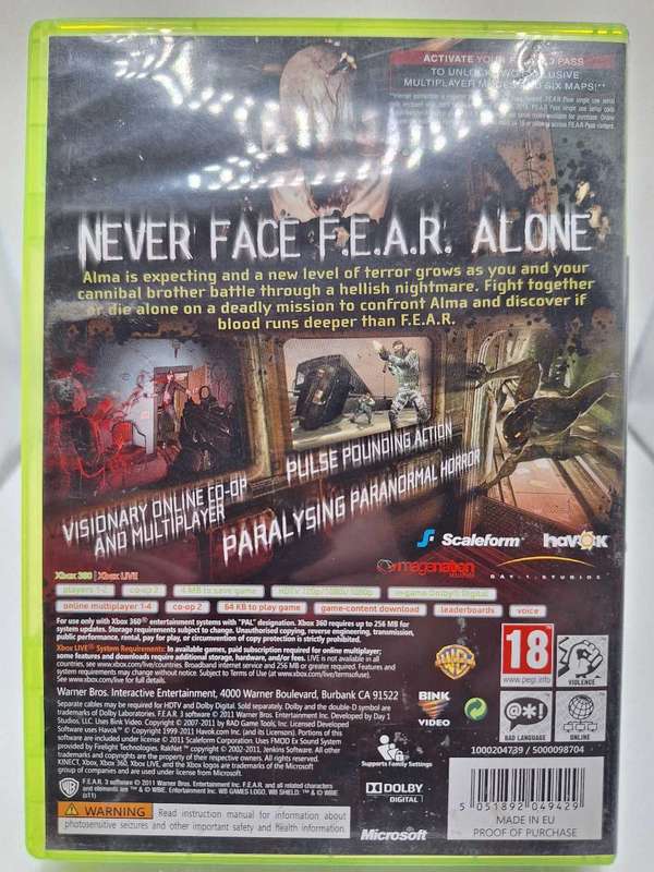 F.3.A.R / Fear 3 (XBOX 360)
