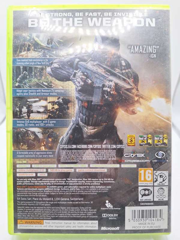 Crysis 2 - Classics (XBOX 360)