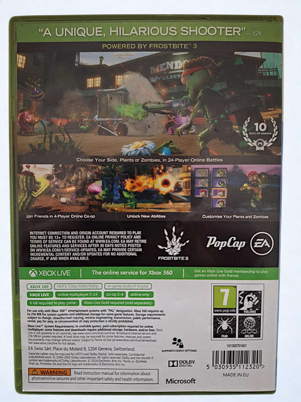 Plants VS Zombies: Garden Warfare (XBOX 360)