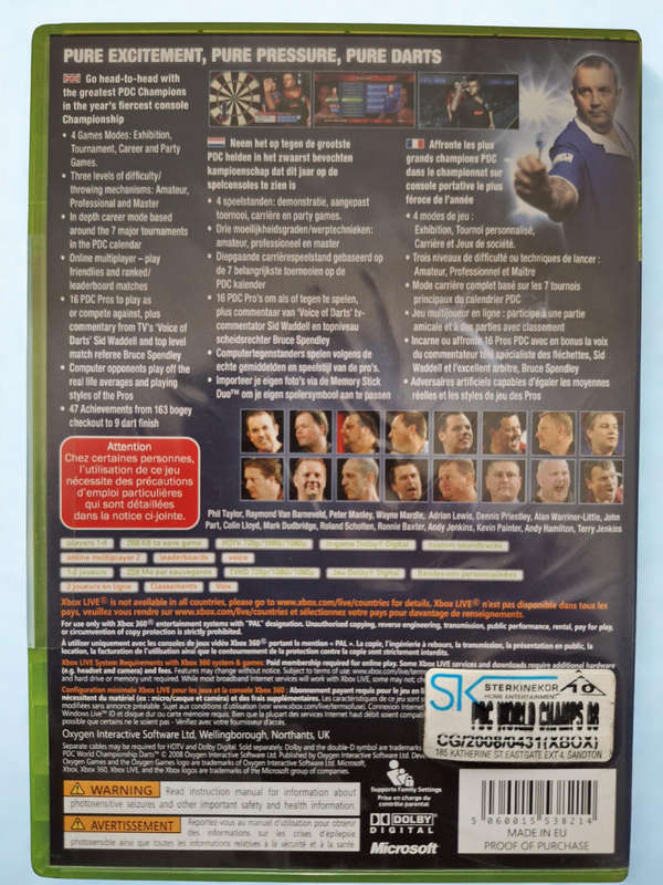 PDC World Championship Darts (XBOX 360)