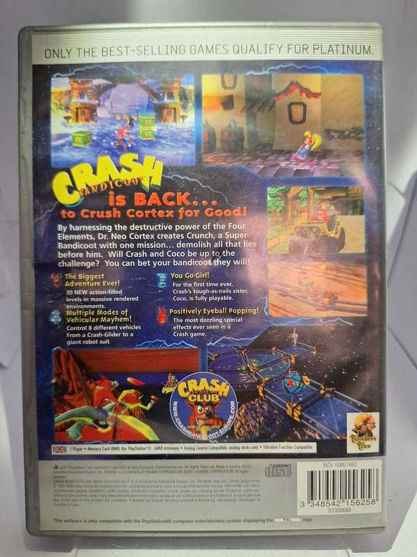Crash Bandicoot: The Wrath of Cortex - Platinum (PS2)