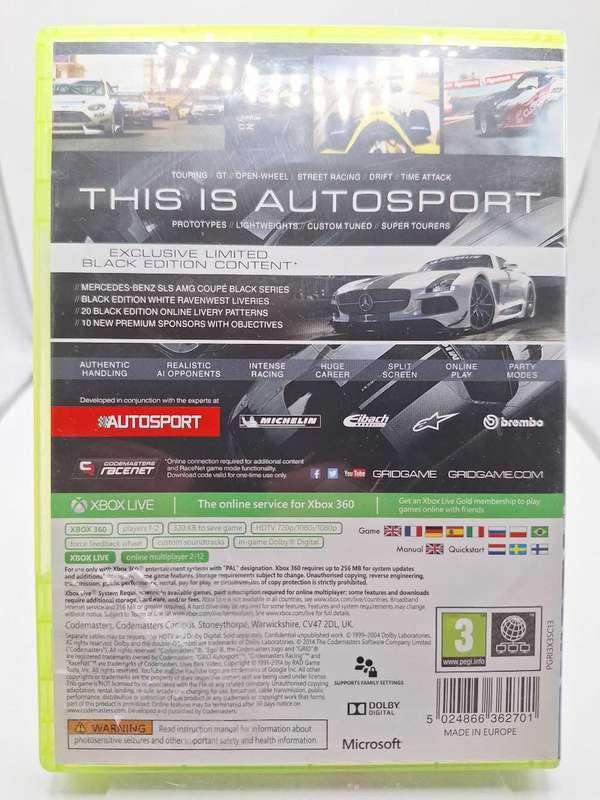 Grid: Autosport - Limited Black Edition (XBOX 360)