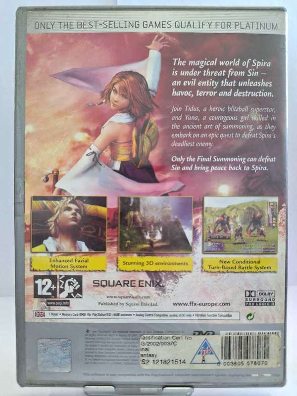 Final Fantasy X - Platinum (PS2)