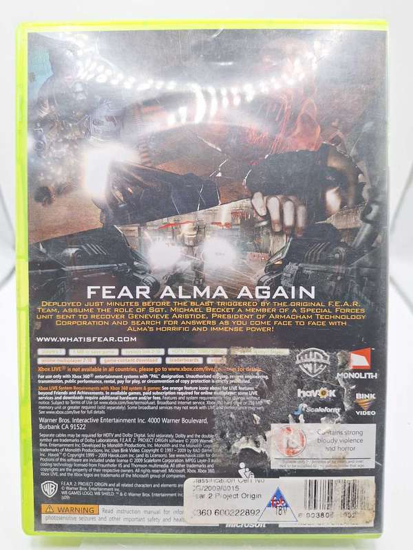 F.E.A.R 2: Project Origin (XBOX 360)