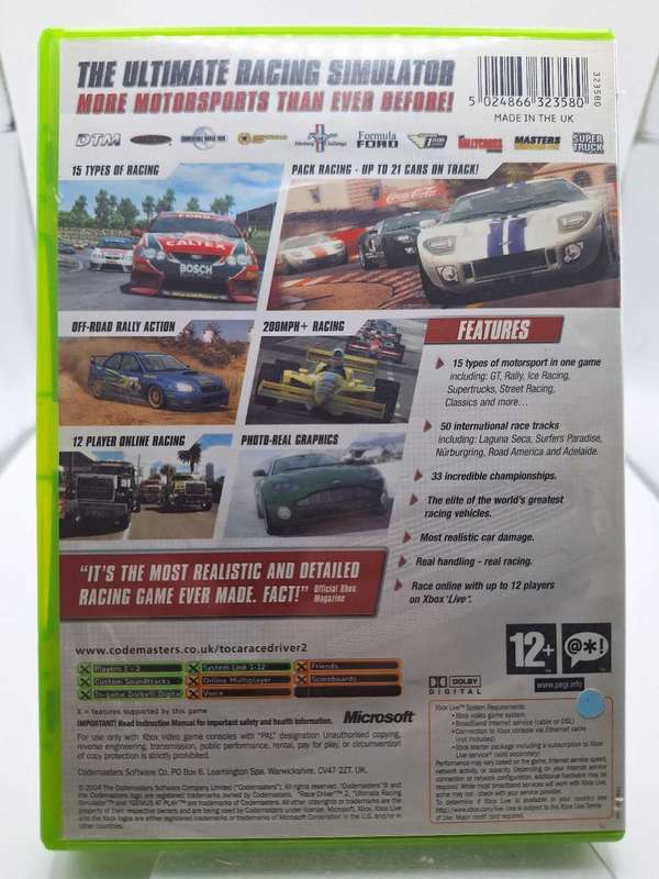 TOCA: Race Driver 2 (XBOX OG)
