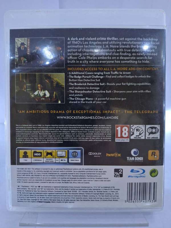 L.A. Noire: The Complete Edition (PS3)