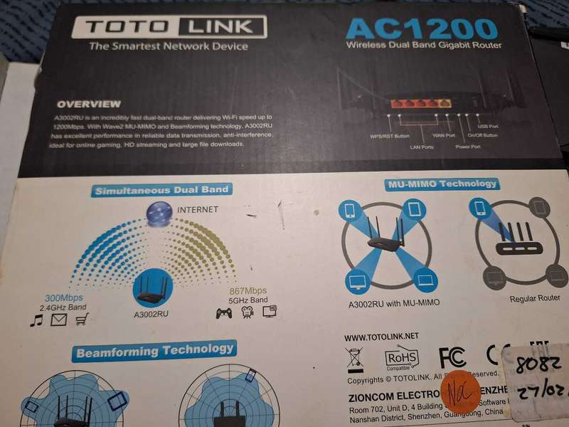 Toto Link AC1200 Wireless Dual Band Gigabit Router