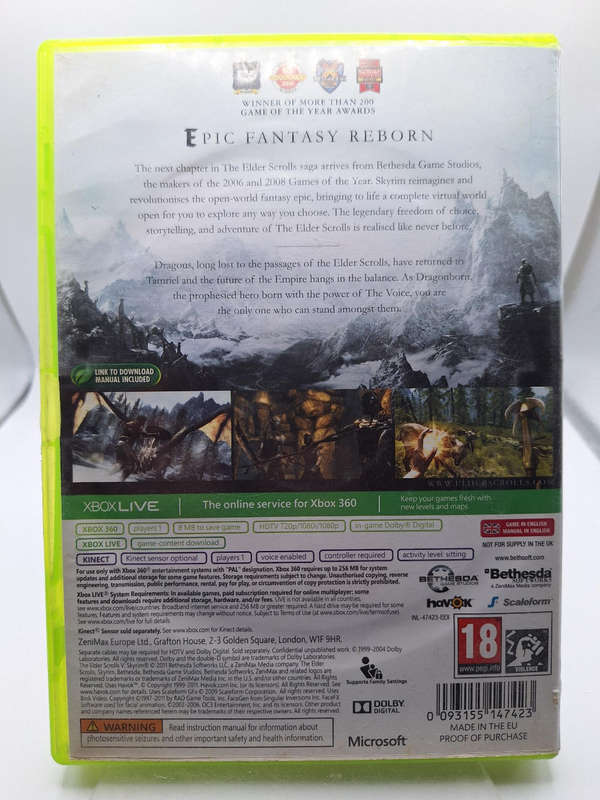The Elder Scrolls IV: Skyrim - Classics (XBOX 360)