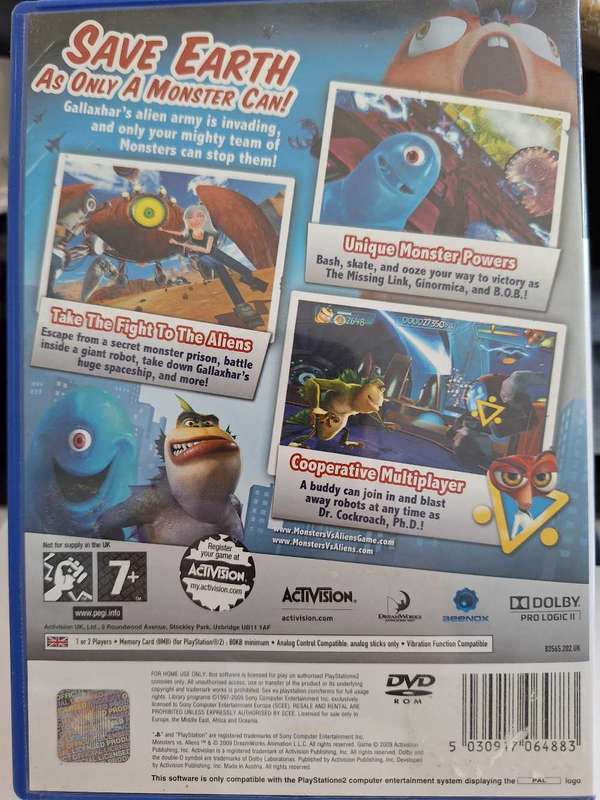 Dreamworks - Monsters vs Aliens (PS2)