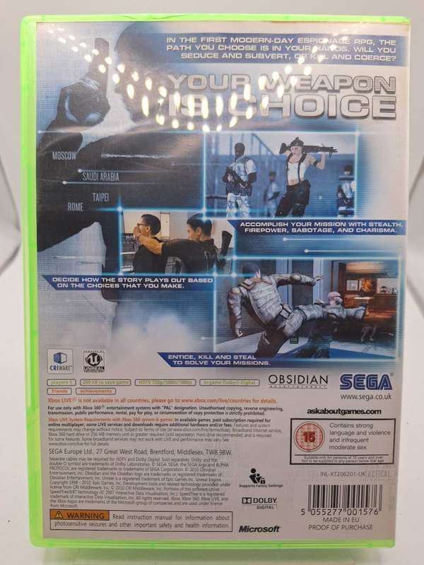 Alpha Protocol: The Espionage RPG (XBOX 360)
