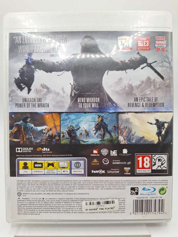 Middle Earth: Shadow of Mordor (PS3)