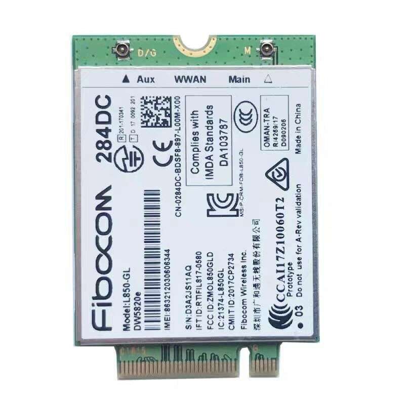 Fibocom 284DC / L850-GL XMM 7360 DW5820e LTE-Advance Cat9 WWAN M.2 Module (Brand New Condition!)