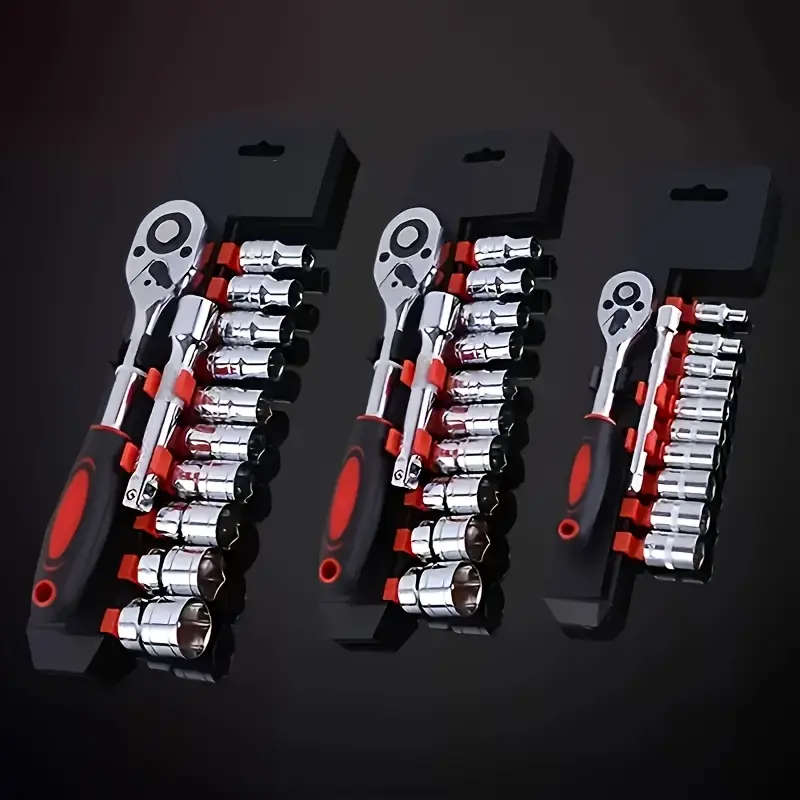 12 pcs wrench set, steel mechanical tool, 1/4 inch drive, two-way manual hand tool combination