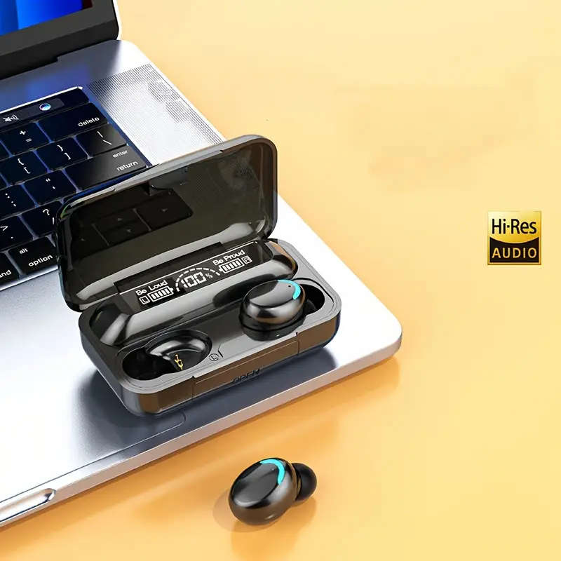 Wireless Earbuds With Power Bank. For Android, iOS, Windows & Mac OS.