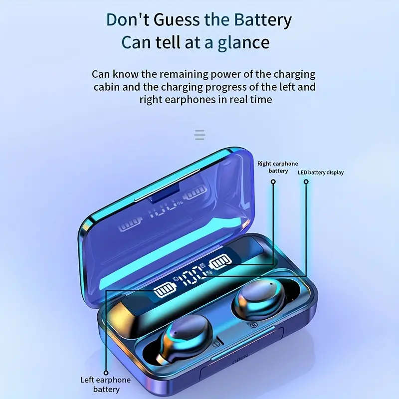 Wireless Earbuds With Power Bank. For Android, iOS, Windows & Mac OS.