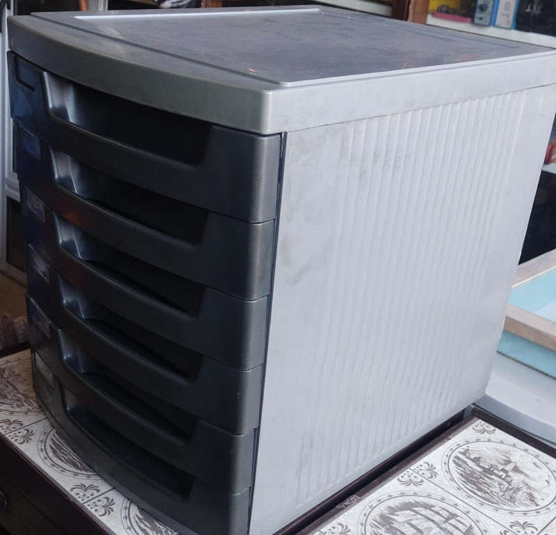 Desk Drawer Filing System 6 Drawers - Charcoal