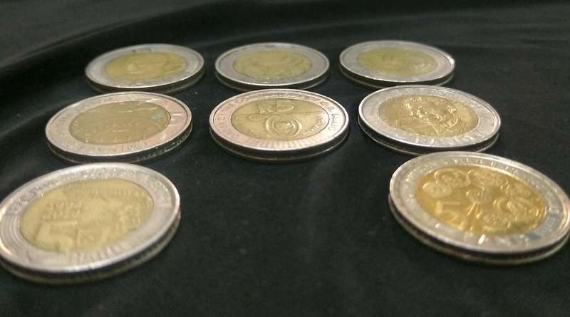 A lot of commemorative R5 coins. Includes a '94 presidential inauguration coin